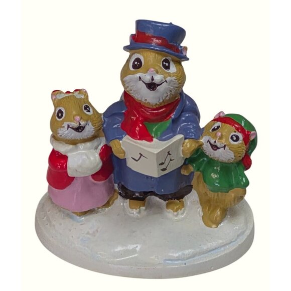 Avon Forest Friends Carolling Trio Mini Figurine The Gift Collection - Picture 1 of 7
